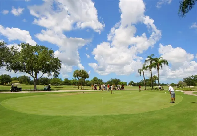 a view of a golf course