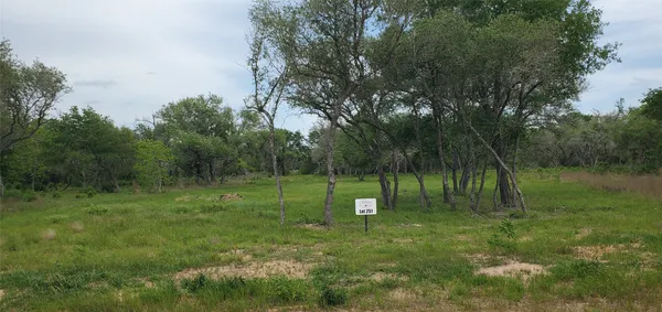 a view of a lake with a big yard