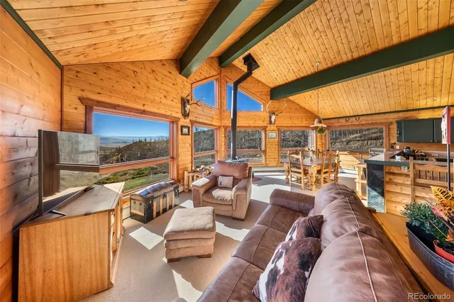 a building outdoor space with patio furniture