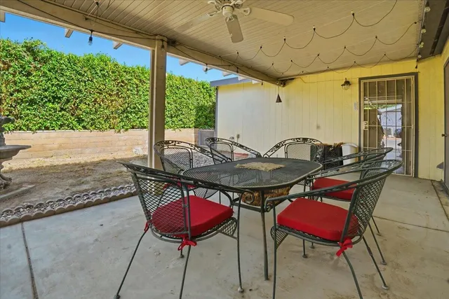 a view of a outdoor seating area
