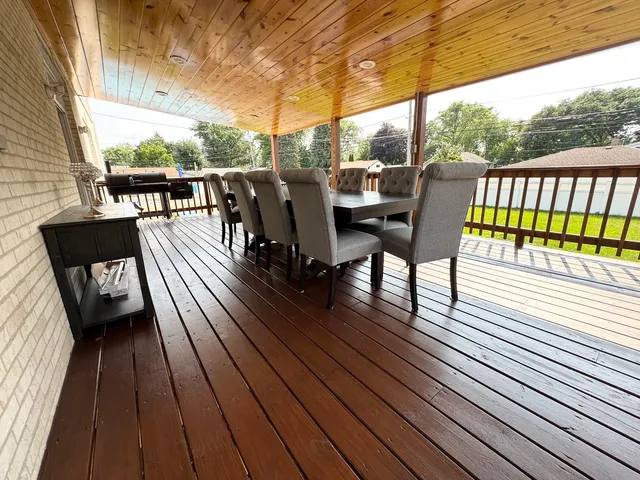 a view of outdoor space with seating area