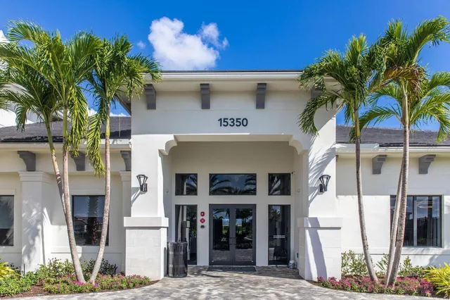 a front view of a building with entryway