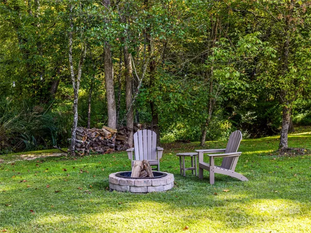 a backyard of a house