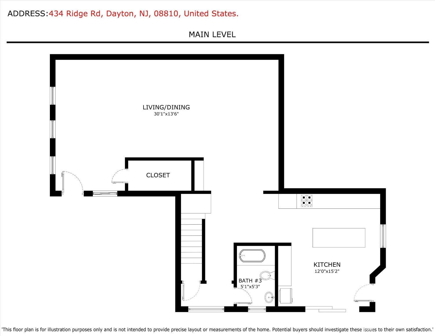 434 Ridge Road Dayton, NJ 08810 - Photo 44 of 46 a picture of a floor plan