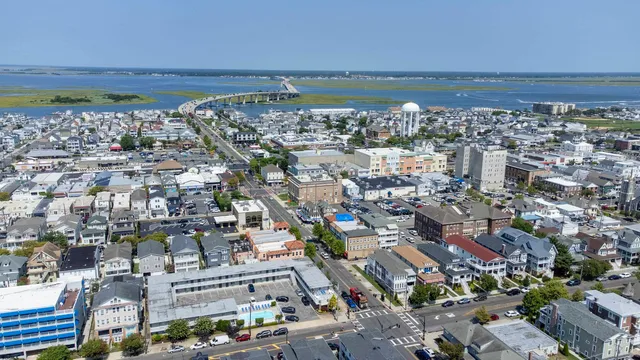 an aerial view of a city