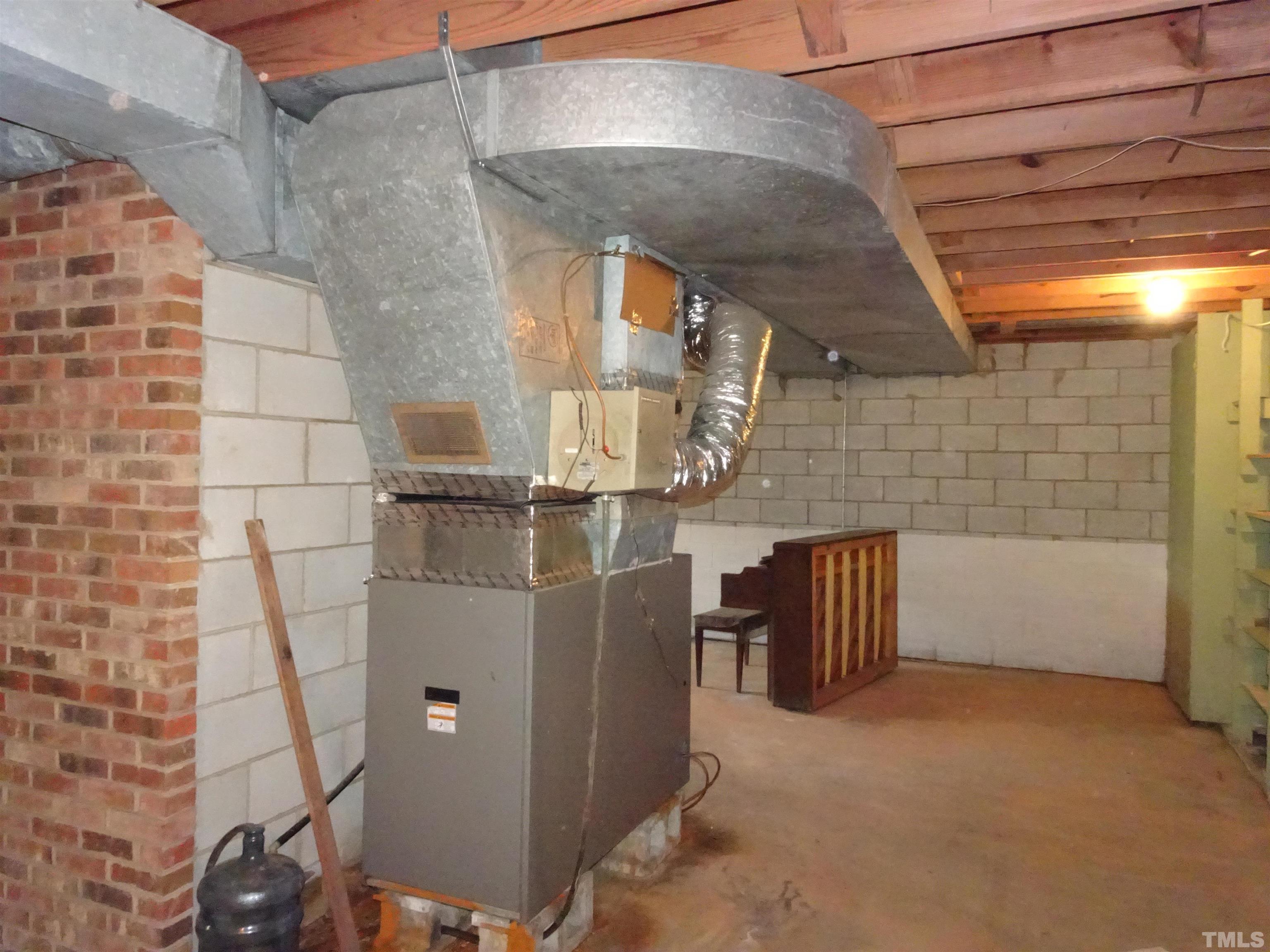 1619 Warrenton Road Henderson, NC 27537 - Photo 37 of 51 The heating system is behind the fireplace. The fuel is oil.