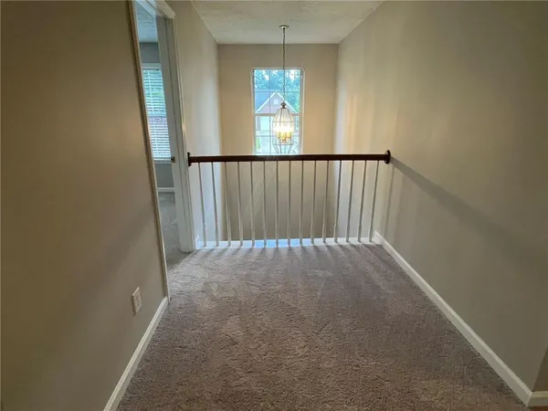 a view of a utility room with a window