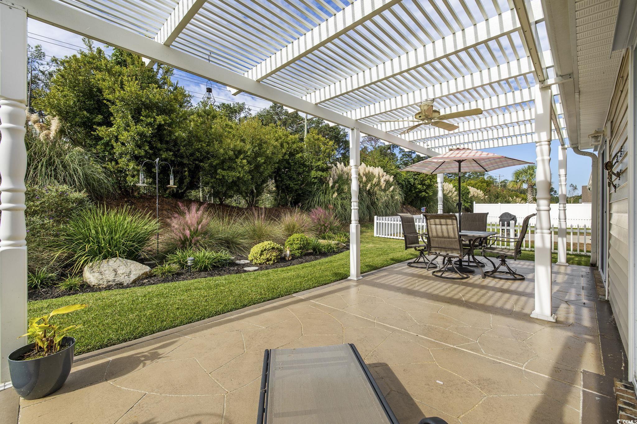 749 Bonita Loop Myrtle Beach, SC 29588 - Photo 29 of 37 View of patio with a pergola and ceiling fan