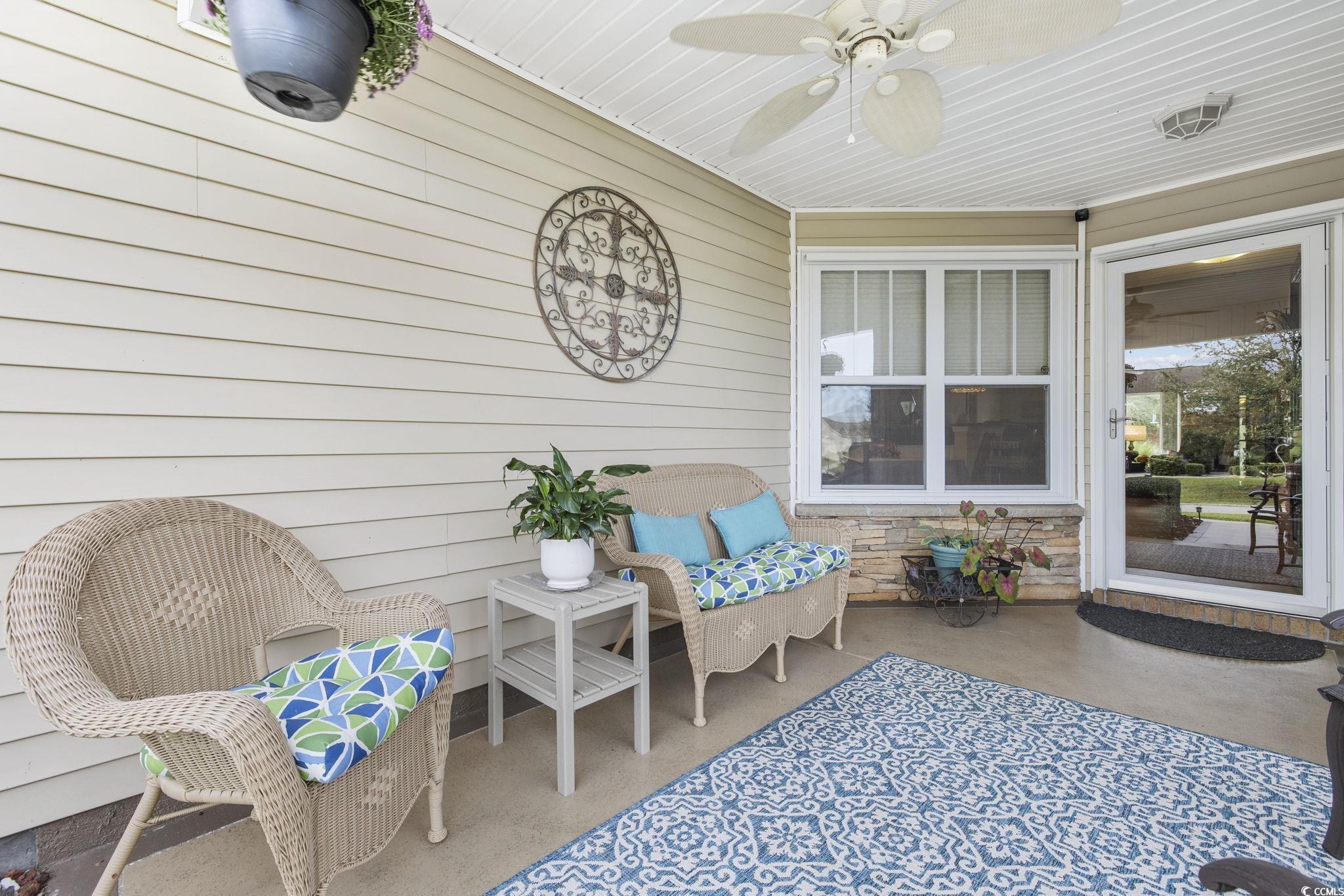749 Bonita Loop Myrtle Beach, SC 29588 - Photo 5 of 37 View of patio / terrace with ceiling fan