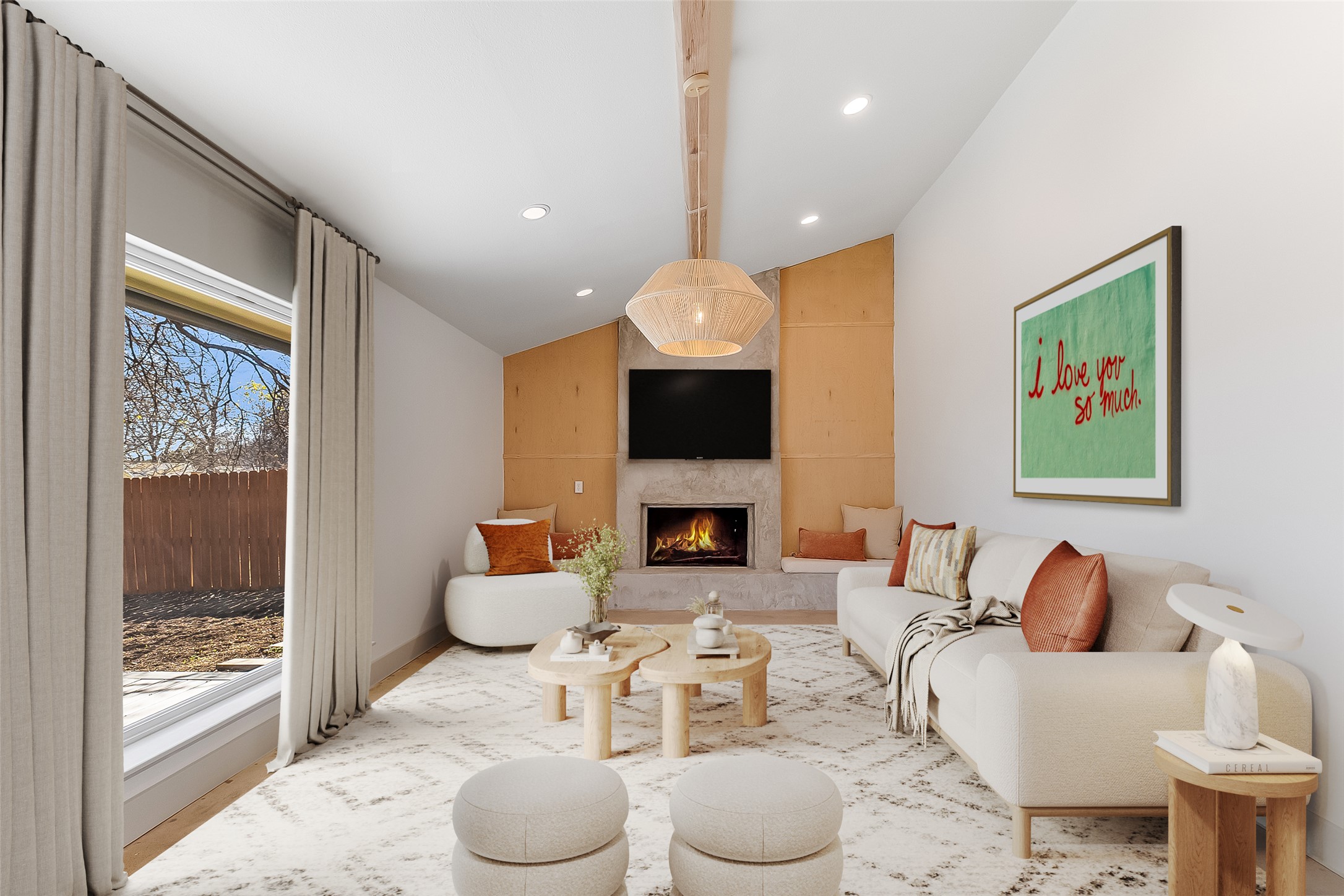 10101 Rutland Village East Austin, TX 78758 - Photo 5 of 26 Virtual staged family room to show possibilities for arrangement