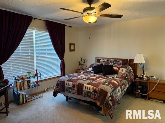 22145 Old Delta Mine Road Marion, IL 62959 - Photo 8 of 26 a bedroom with a bed and a ceiling fan