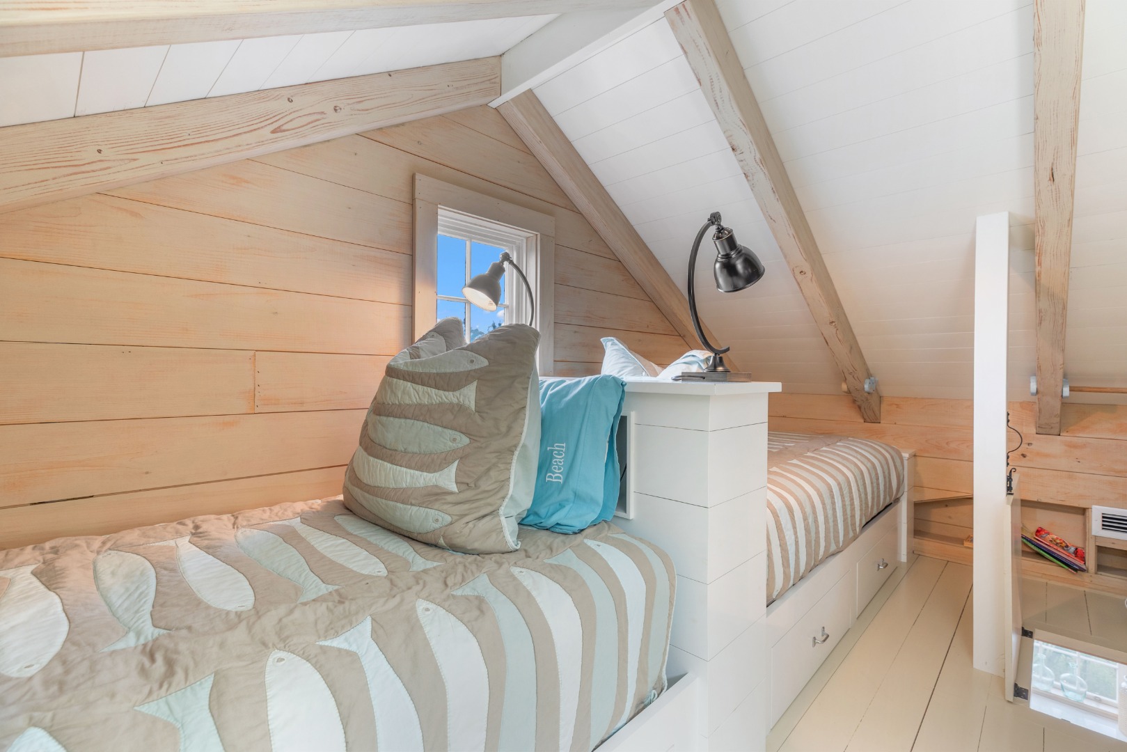 3 North Gully Road Nantucket, MA 02554 - Photo 23 of 43 a bedroom with a bed and lamp