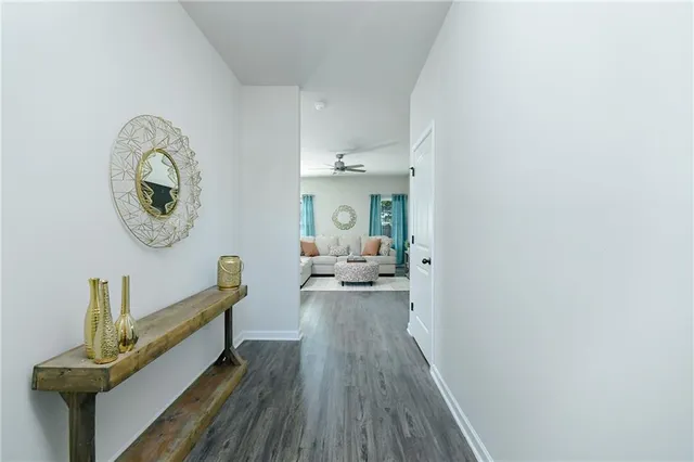 wooden floor in a gallery