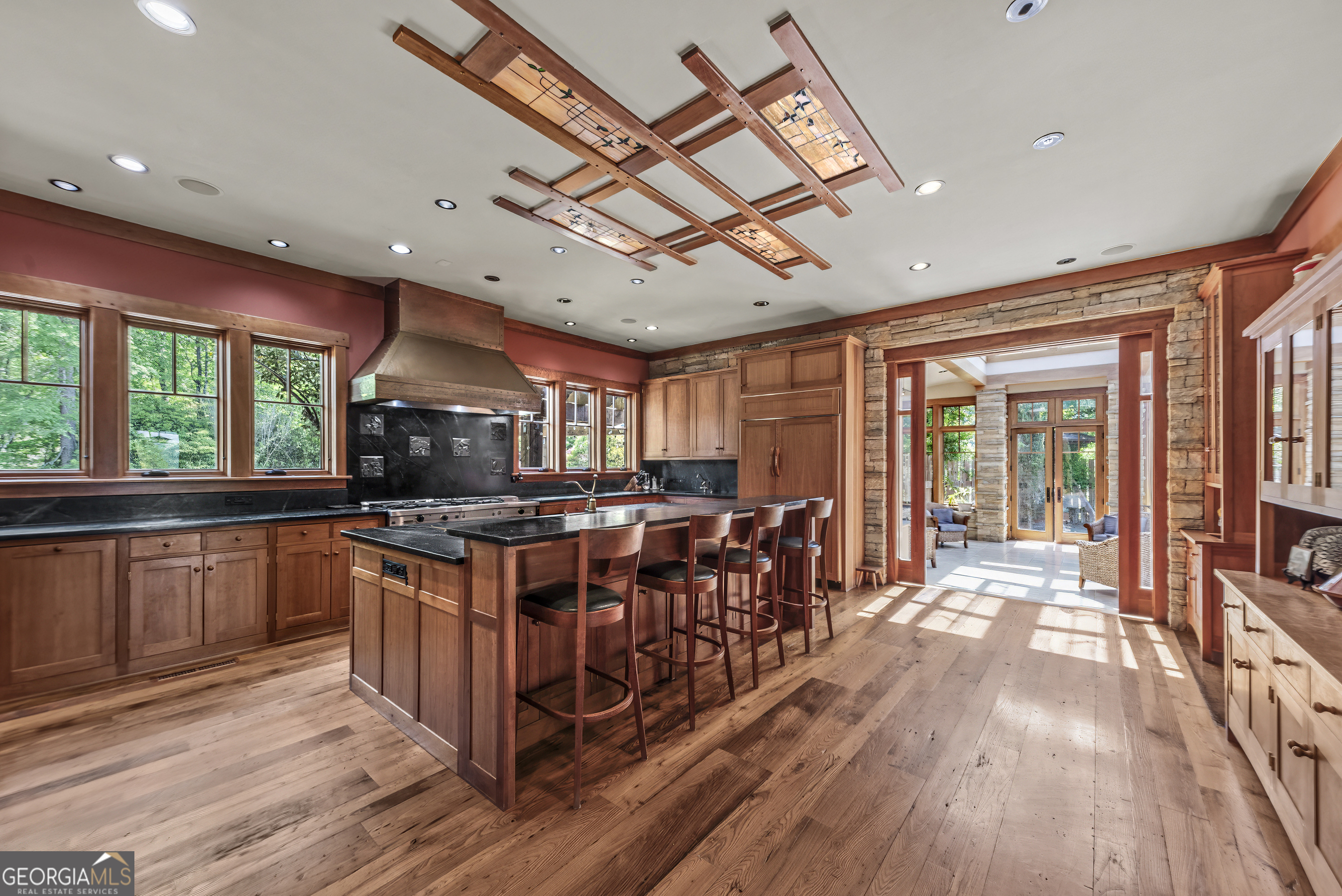 1875 Reids Ferry Road Buckhead, GA 30625 - Photo 13 of 125 a large kitchen with stainless steel appliances granite countertop a stove and a wooden floors