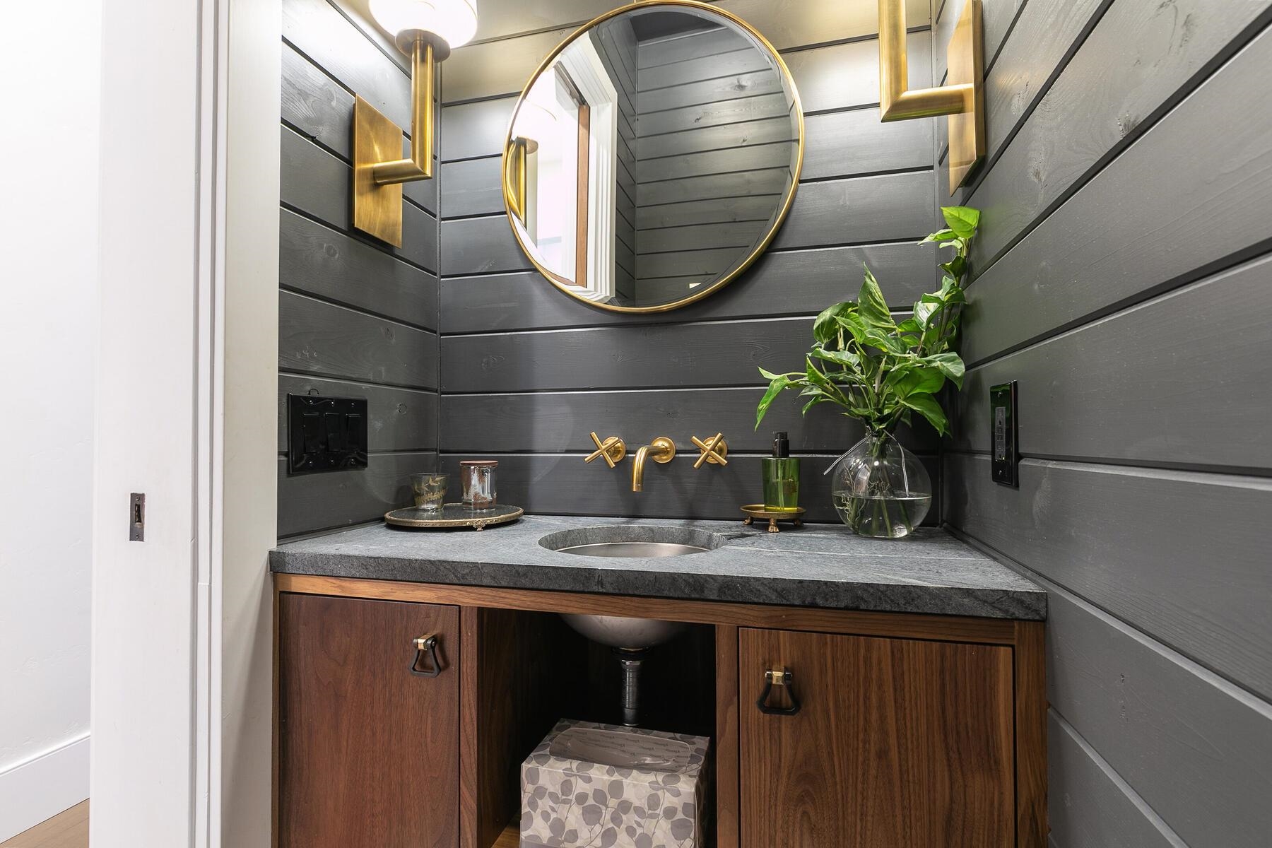 9340 Heartwood Drive Truckee, CA 96161 - Photo 16 of 21 a bathroom with a sink and a mirror