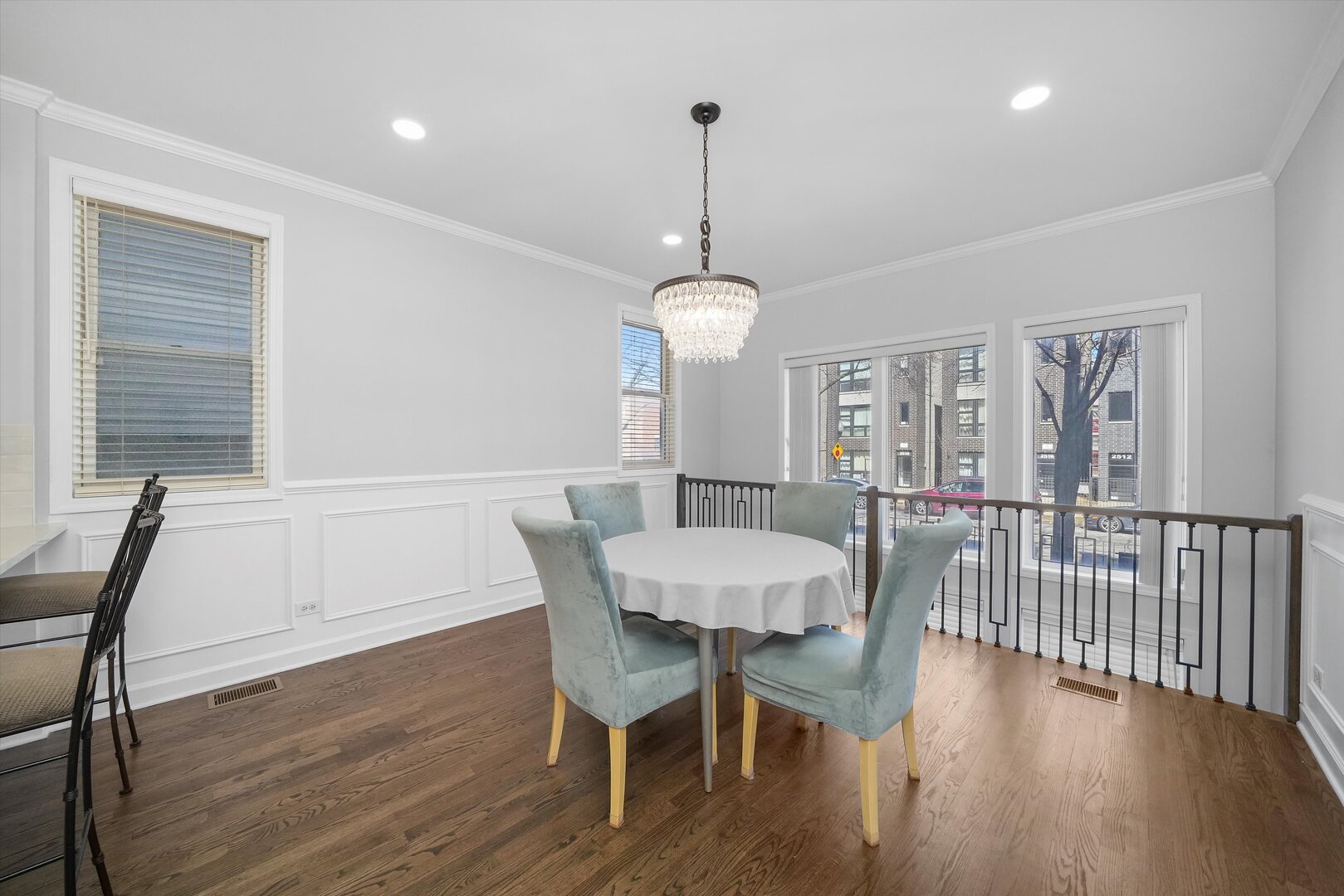 2515 West Harrison Street, Unit 1 Chicago, IL 60612 - Photo 6 of 43 a view of a dining room with furniture window and wooden floor