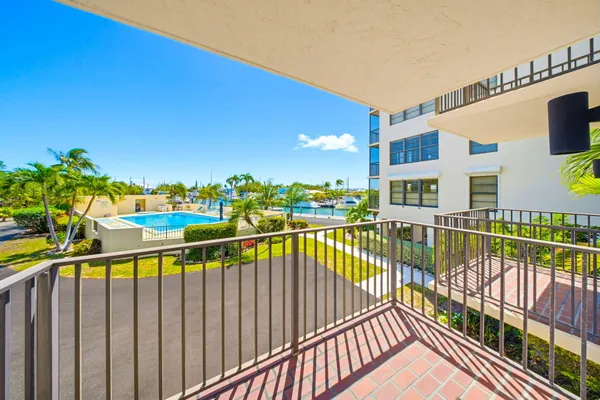 a view of city from a balcony