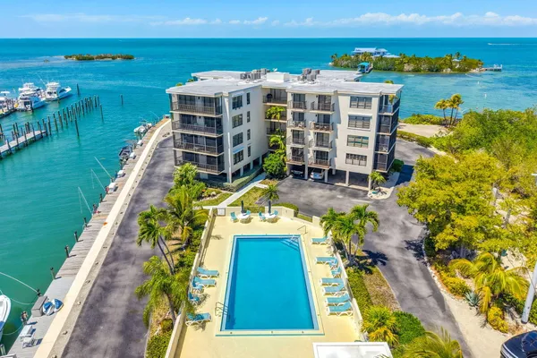 a view of a city with an ocean view