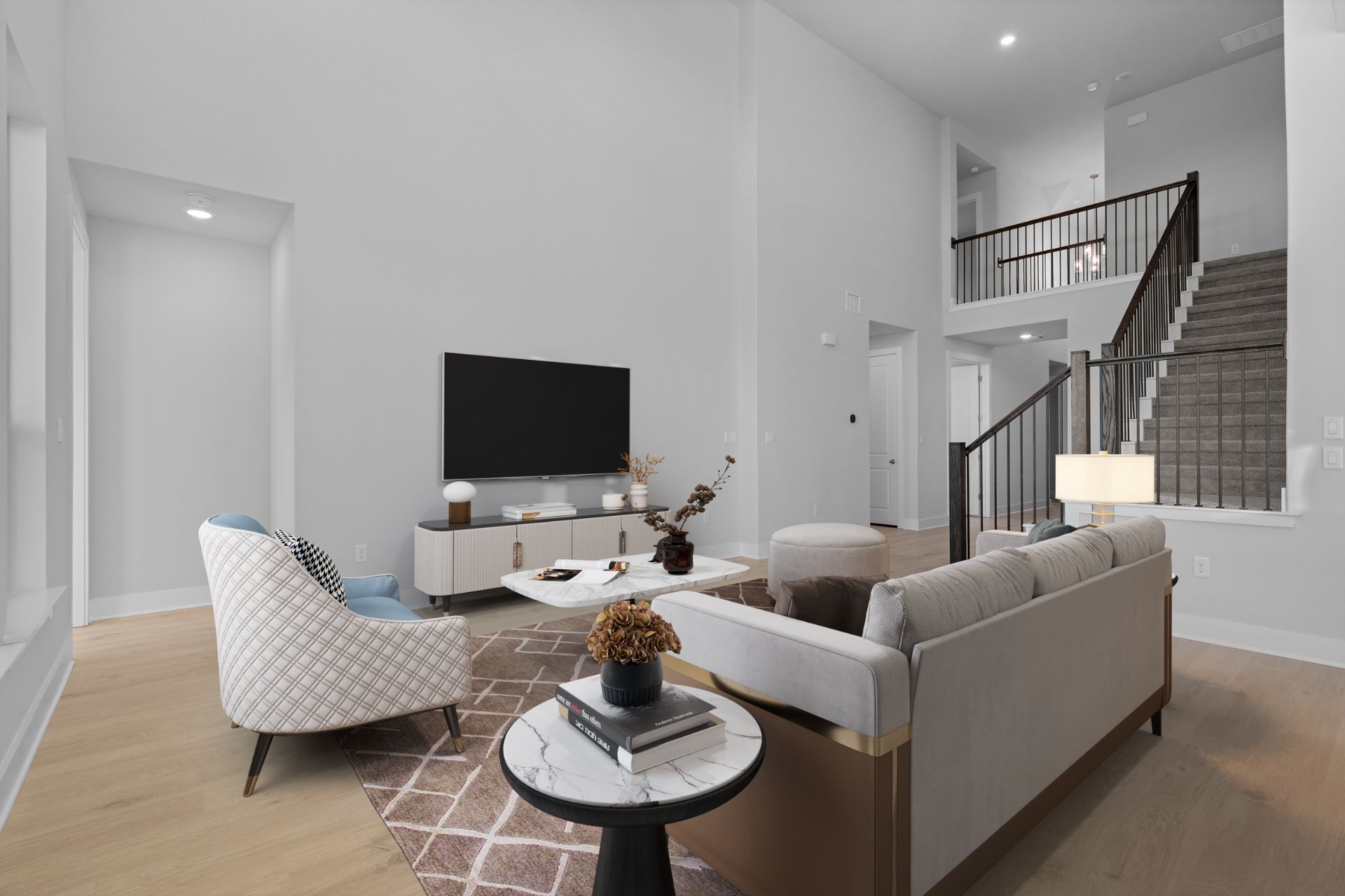 17421 Graces Path Pflugerville, TX 78660 - Photo 5 of 38 Open Concept Family Room - Virtually Staged