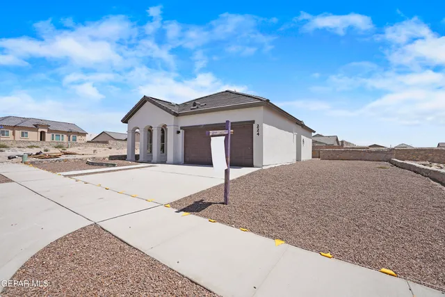 a view of a house with a small space