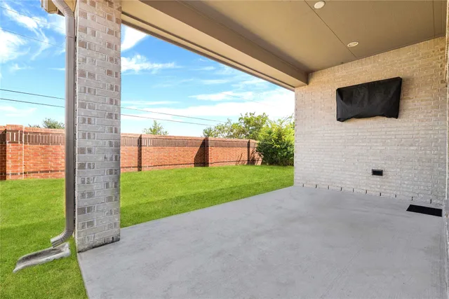 a view of backyard with hardwood