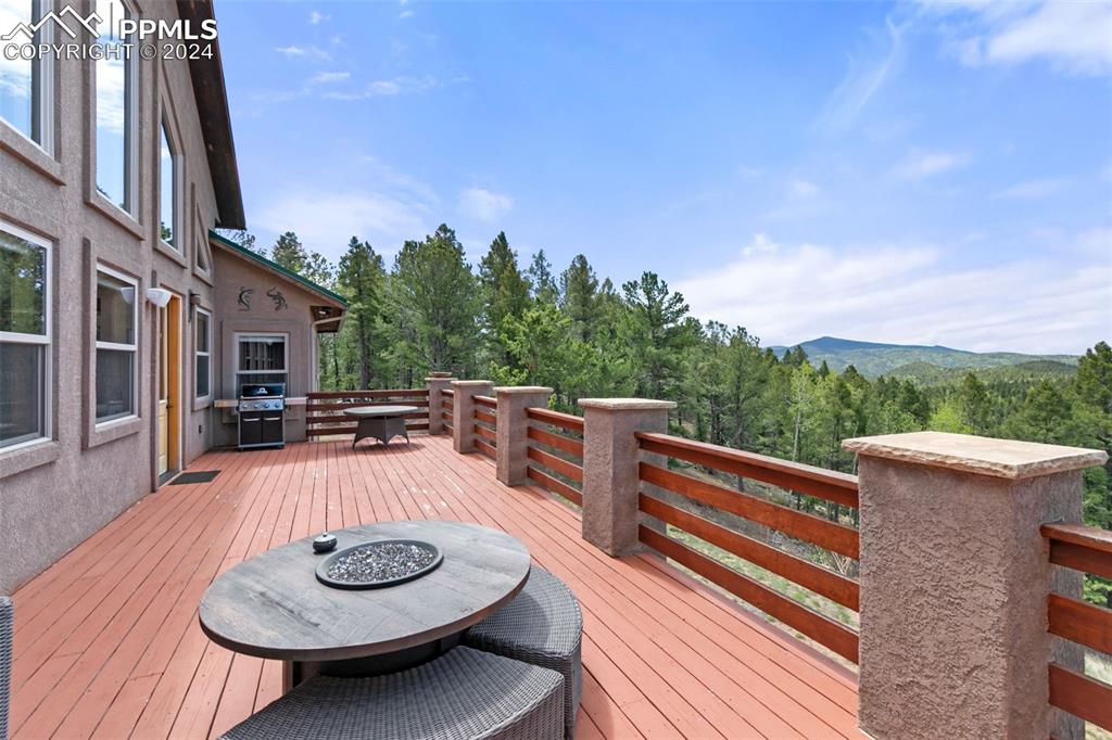252 Running Elk Point Divide, CO 80814 - Photo 25 of 48 a view of a patio with couches table and chairs and potted plants