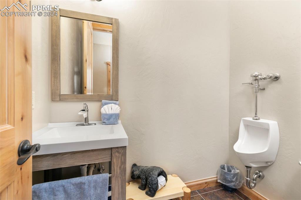 252 Running Elk Point Divide, CO 80814 - Photo 26 of 48 a bathroom with a sink a toilet and a mirror