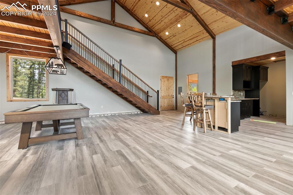 252 Running Elk Point Divide, CO 80814 - Photo 30 of 48 a view of dining room with furniture and wooden floor