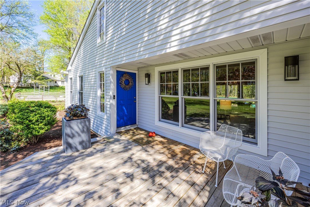 31599 Fairview Road Chagrin Falls, OH 44022 - Photo 2 of 50 The front entryway with the perfect deck for relaxation