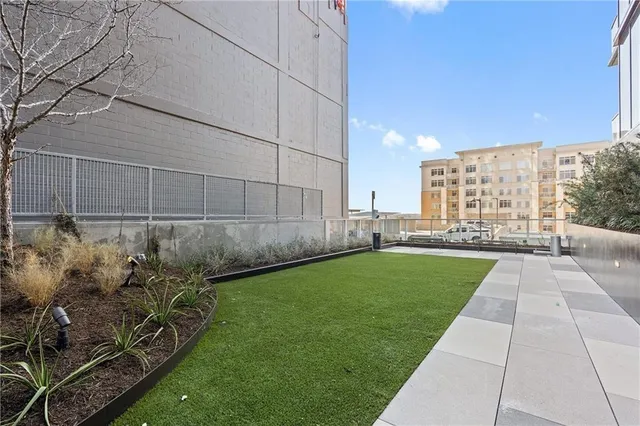 a view of a backyard with garden