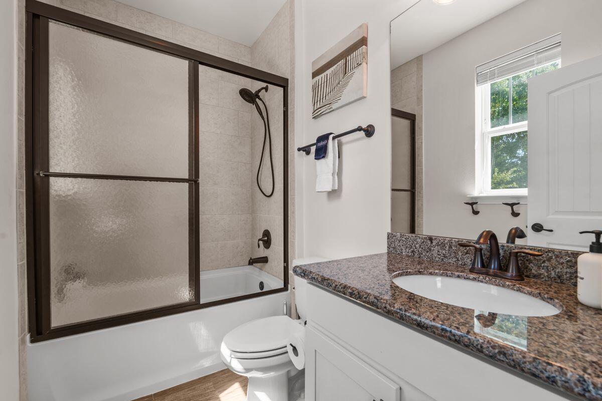 38 Inlet Cove Inlet Beach, FL 32461 - Photo 16 of 29 a bathroom with a granite countertop sink toilet and shower