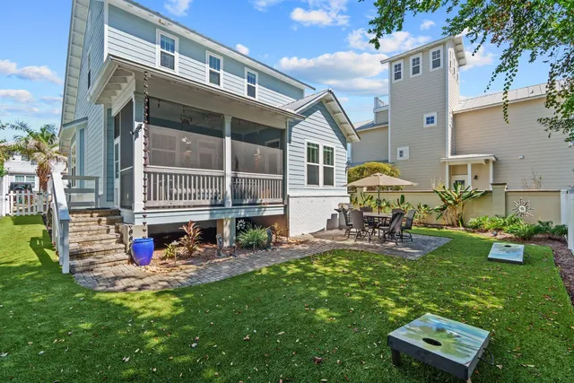 a view of yard with patio