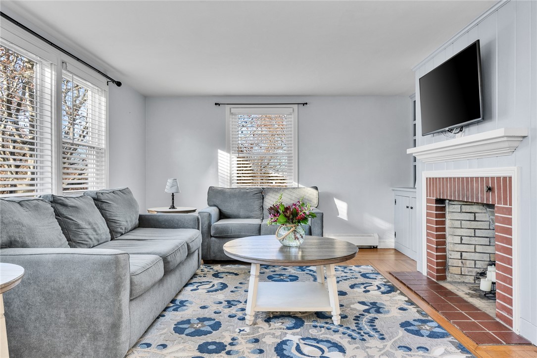 609 Point Judith Road Narragansett, RI 02882 - Photo 7 of 36 Living Room with Fireplace