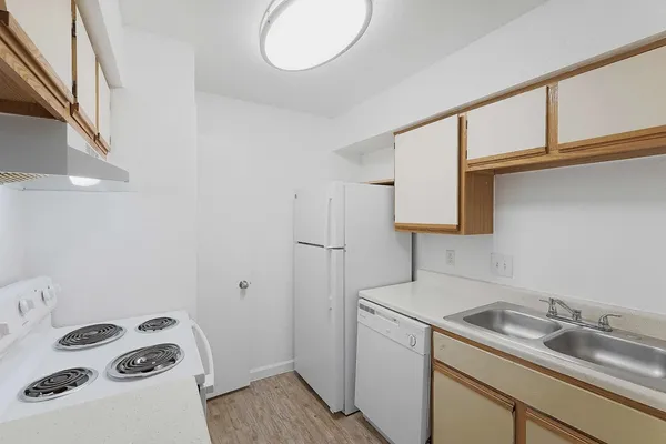 a close view of washer and dryer