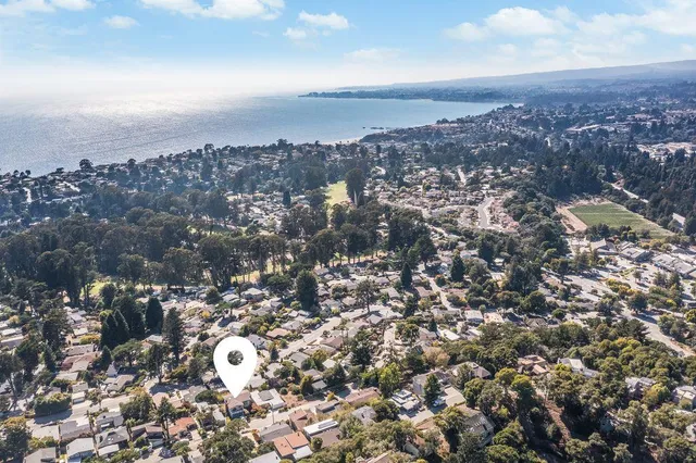 an aerial view of a city