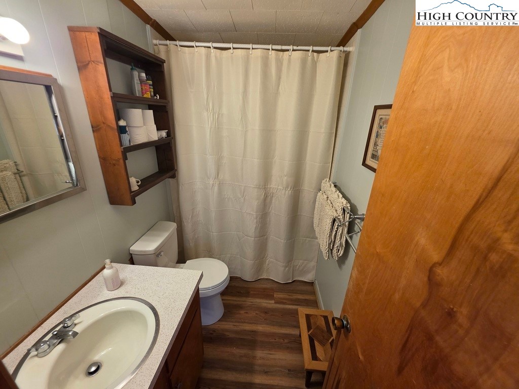 4091 Big Ivy Road Purlear, NC 28665 - Photo 21 of 40 a bathroom with a sink toilet and shower