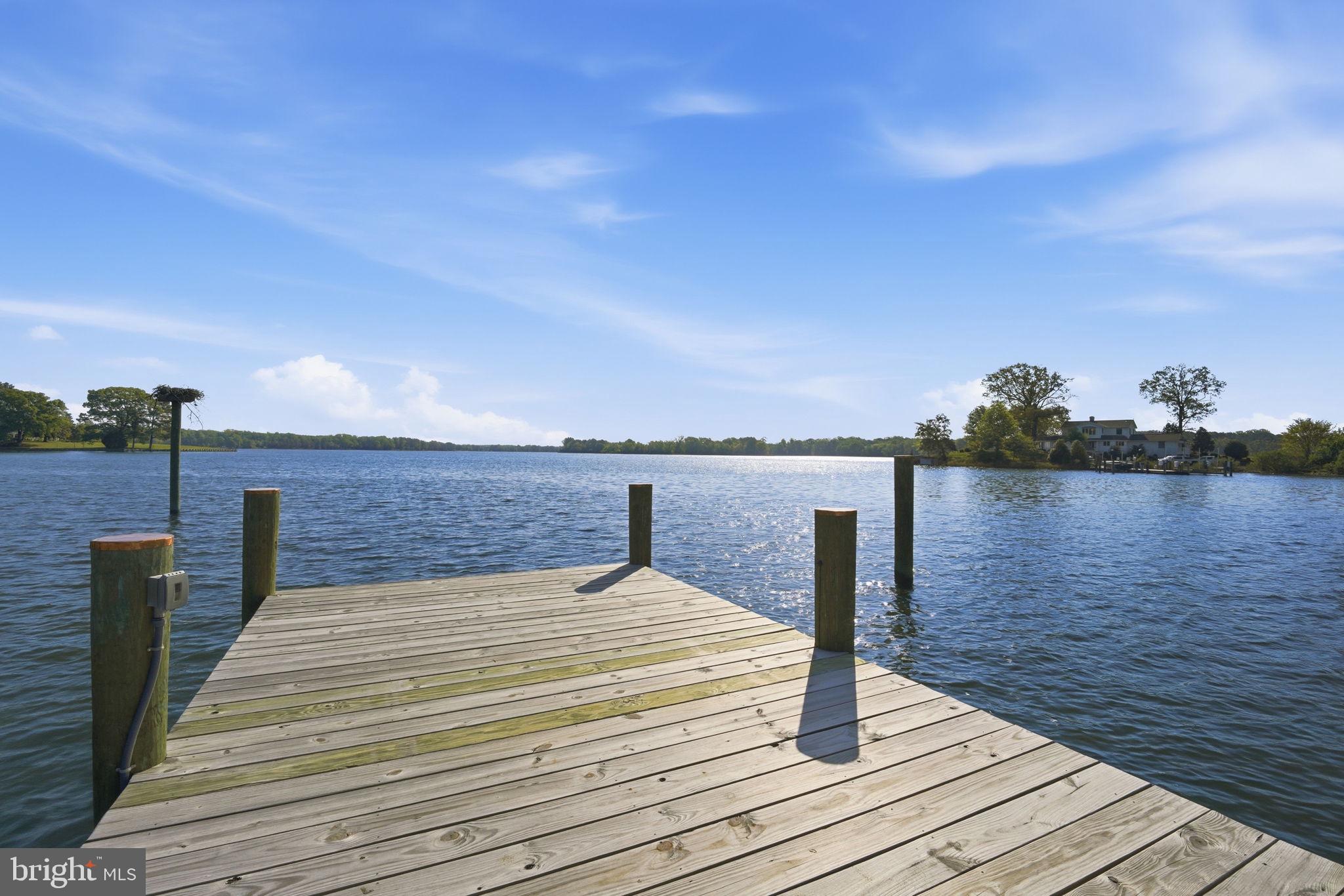 416 Cove Road Queenstown, MD 21658 - Photo 33 of 45 Private Pier Looking Out to Wye Island
