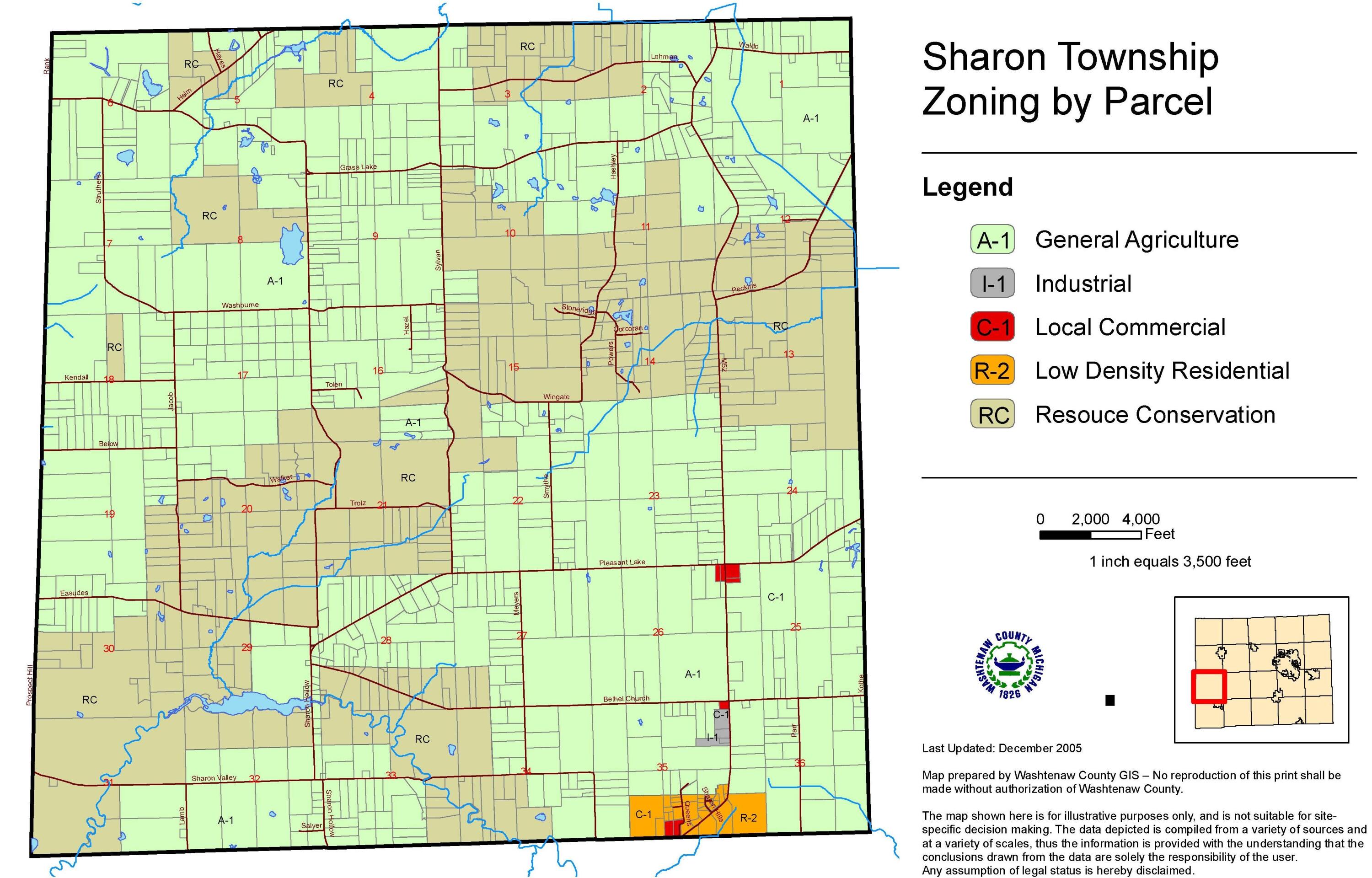 0 Struthers Road Grass Lake, MI 49240 - Photo 26 of 26 Sharon_Zoning_Color_11x17