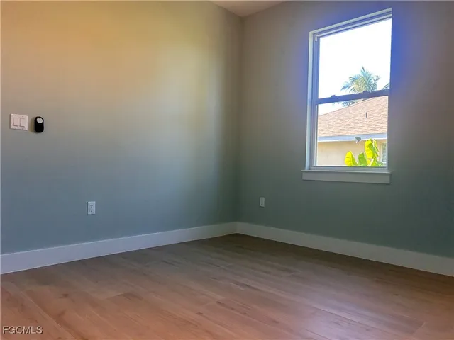an empty room with a window