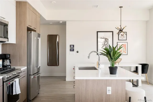 a view of living room with furniture and potted plant
