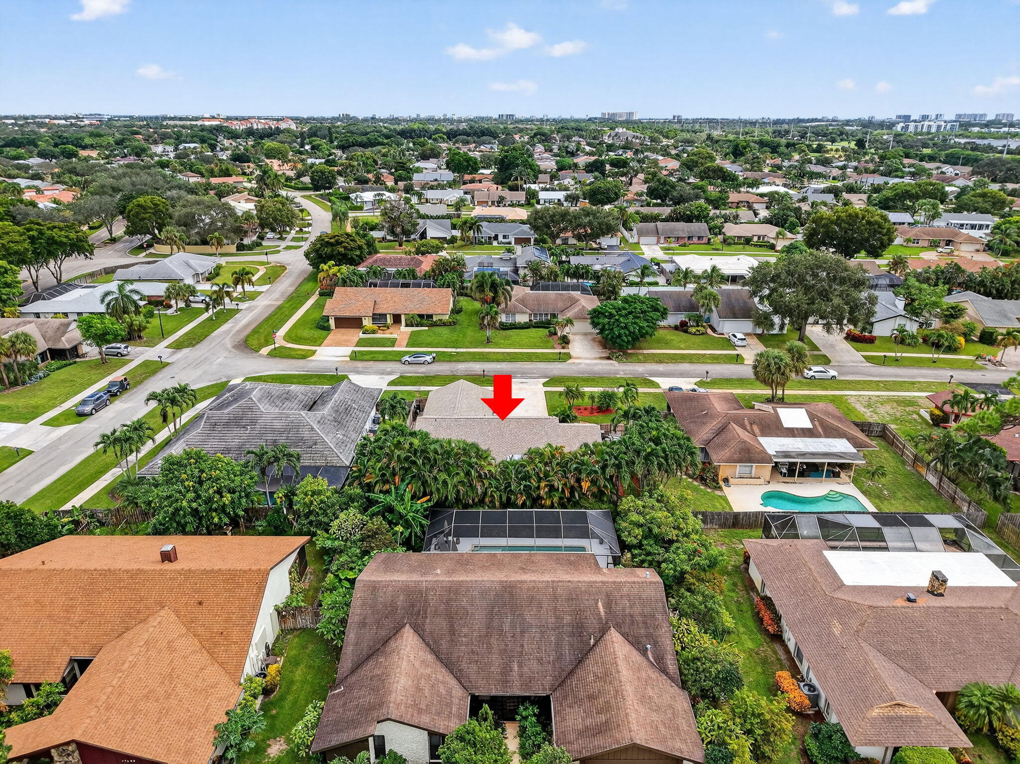 17705 Maplewood Drive Boca Raton, FL 33487 - Photo 54 of 71 an aerial view of residential houses with outdoor space and trees