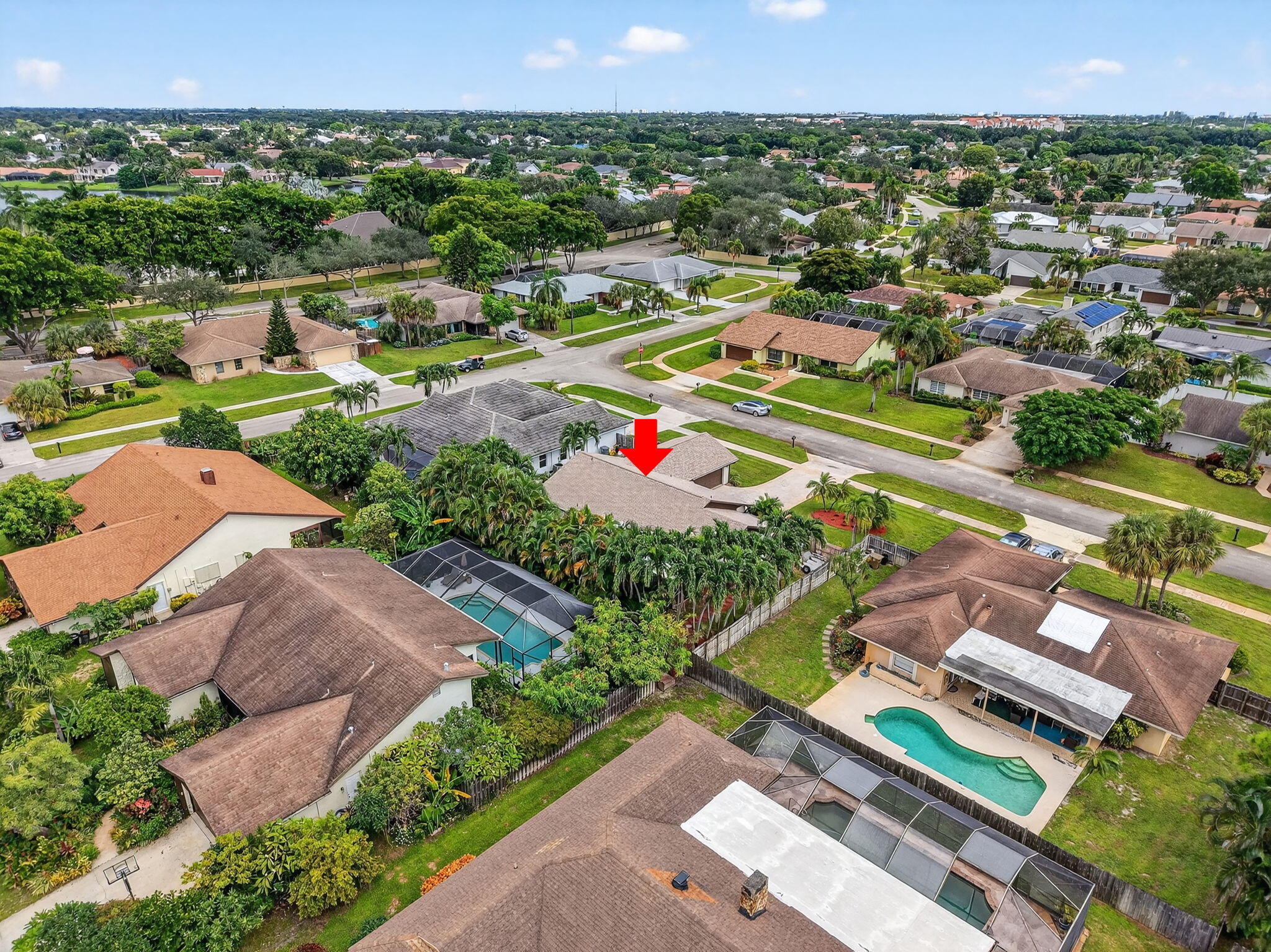 17705 Maplewood Drive Boca Raton, FL 33487 - Photo 55 of 71 an aerial view of residential houses with outdoor space and street view