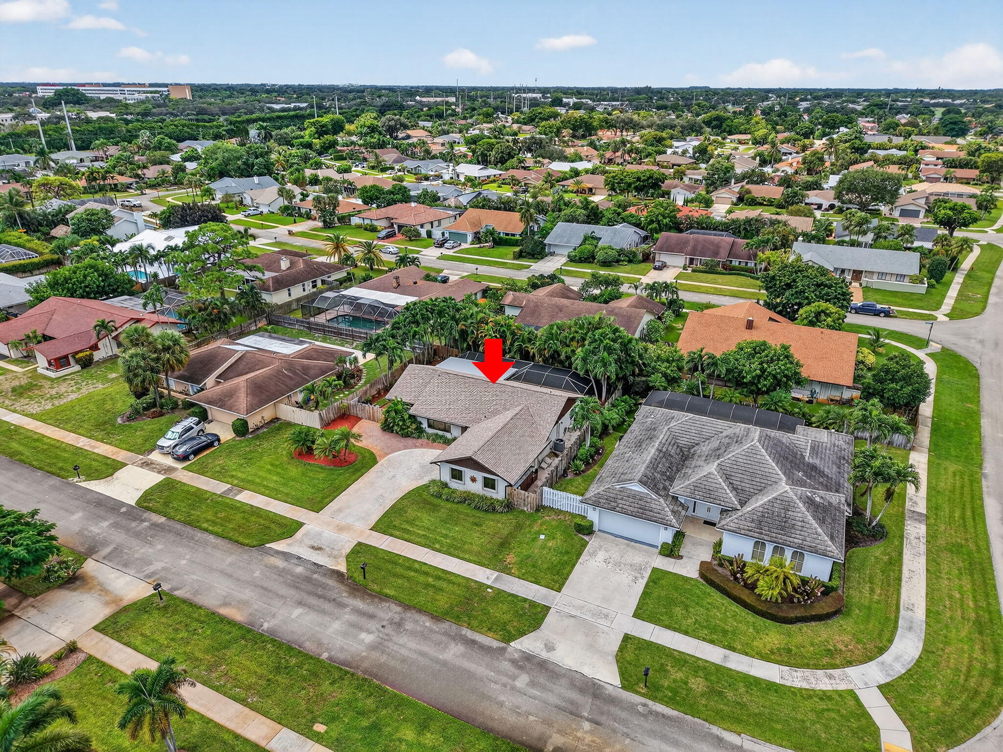 17705 Maplewood Drive Boca Raton, FL 33487 - Photo 57 of 71 an aerial view of a house with a garden