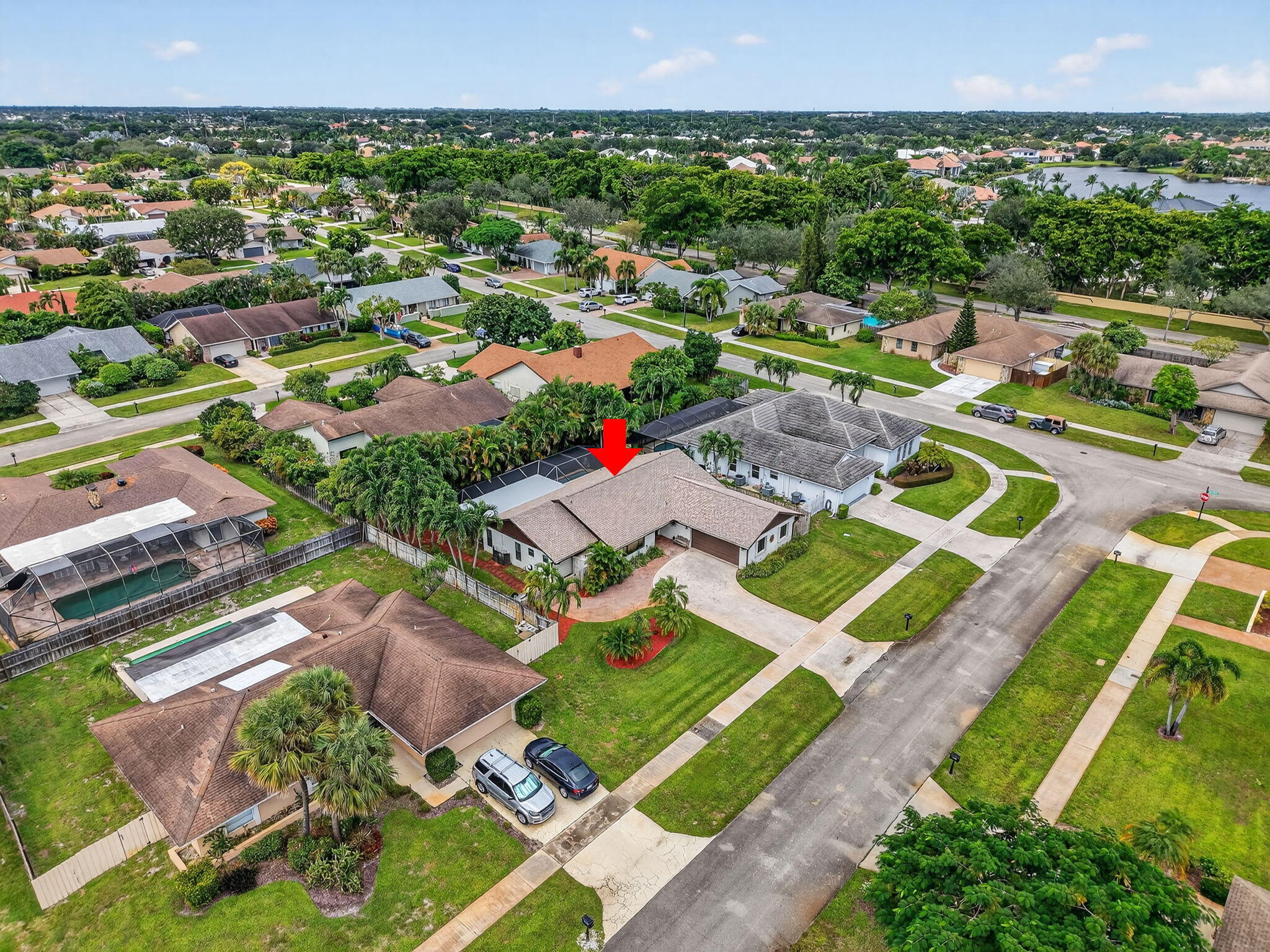 17705 Maplewood Drive Boca Raton, FL 33487 - Photo 58 of 71 an aerial view of a house with garden