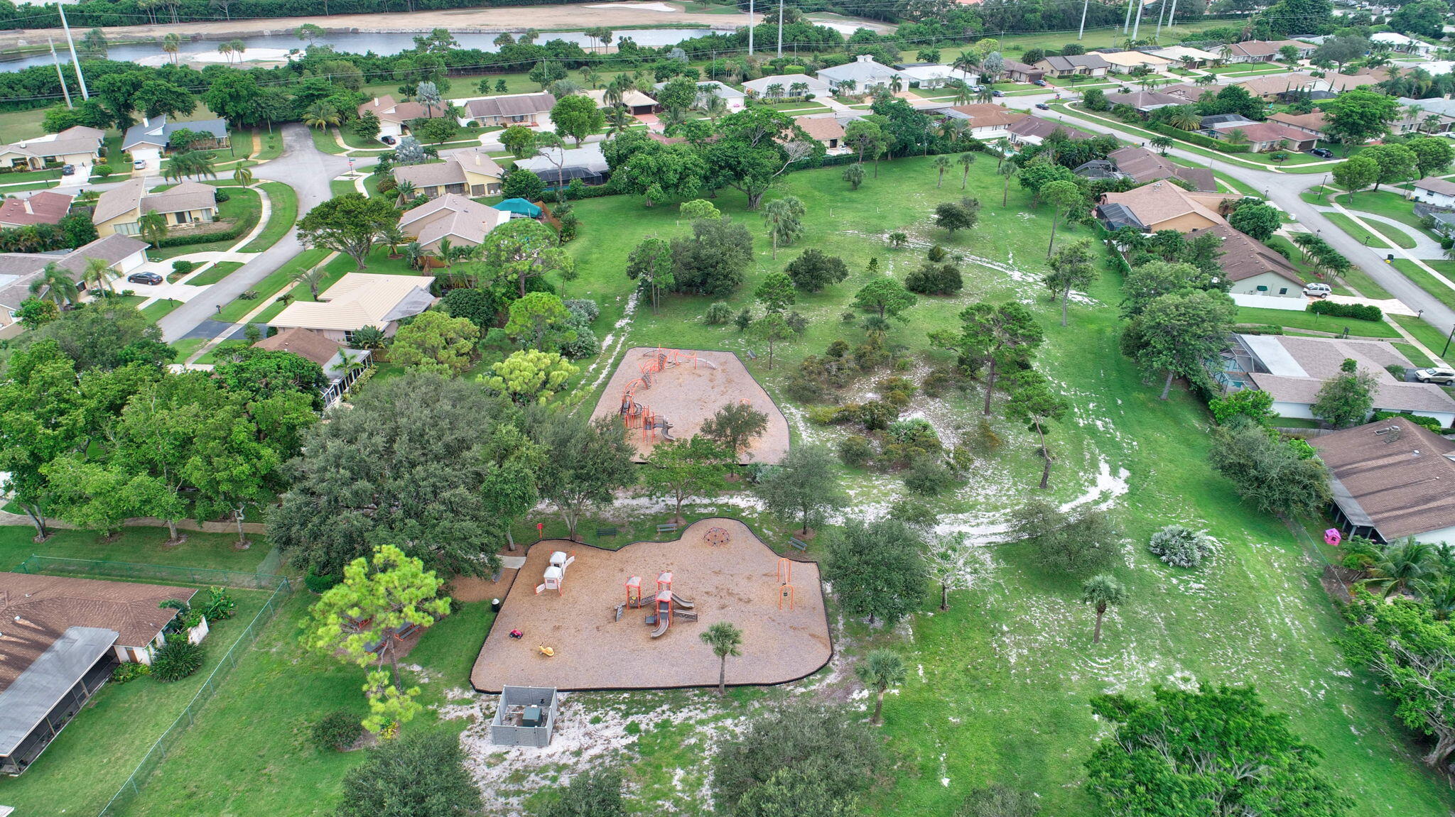 17705 Maplewood Drive Boca Raton, FL 33487 - Photo 67 of 71 an aerial view of residential house with outdoor space and trees all around