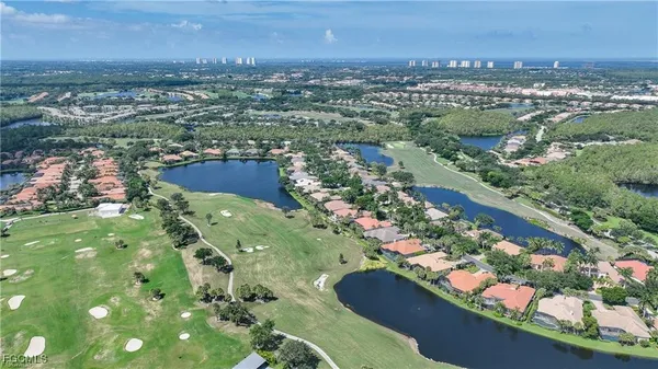 an aerial view of lake