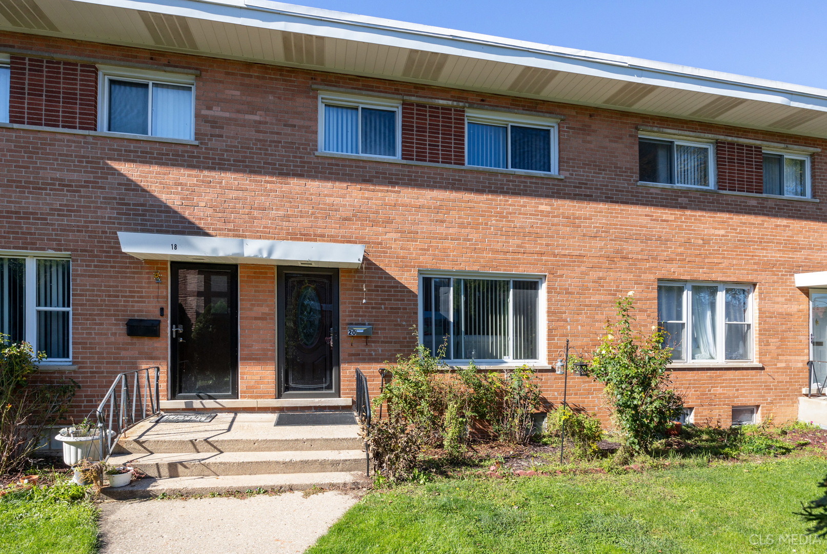 a front view of a house
