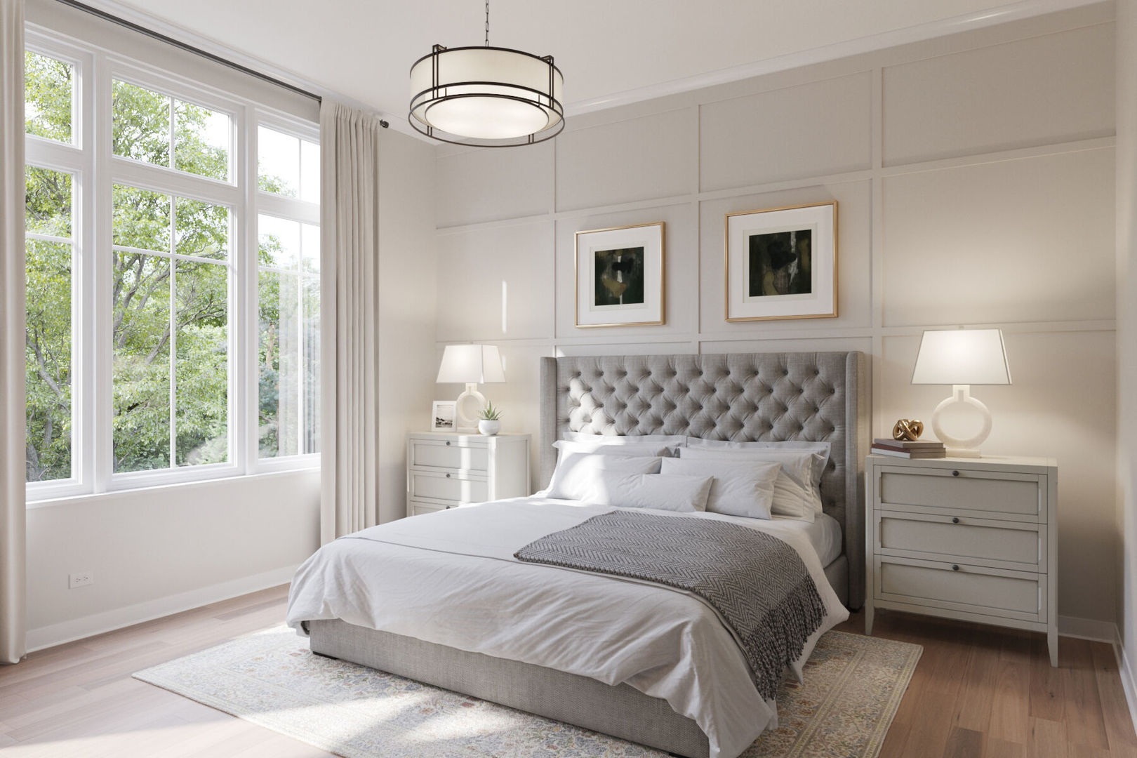 2038 Iron Ridge Lane Naperville, IL 60563 - Photo 10 of 10 a bedroom with a large bed and a large window