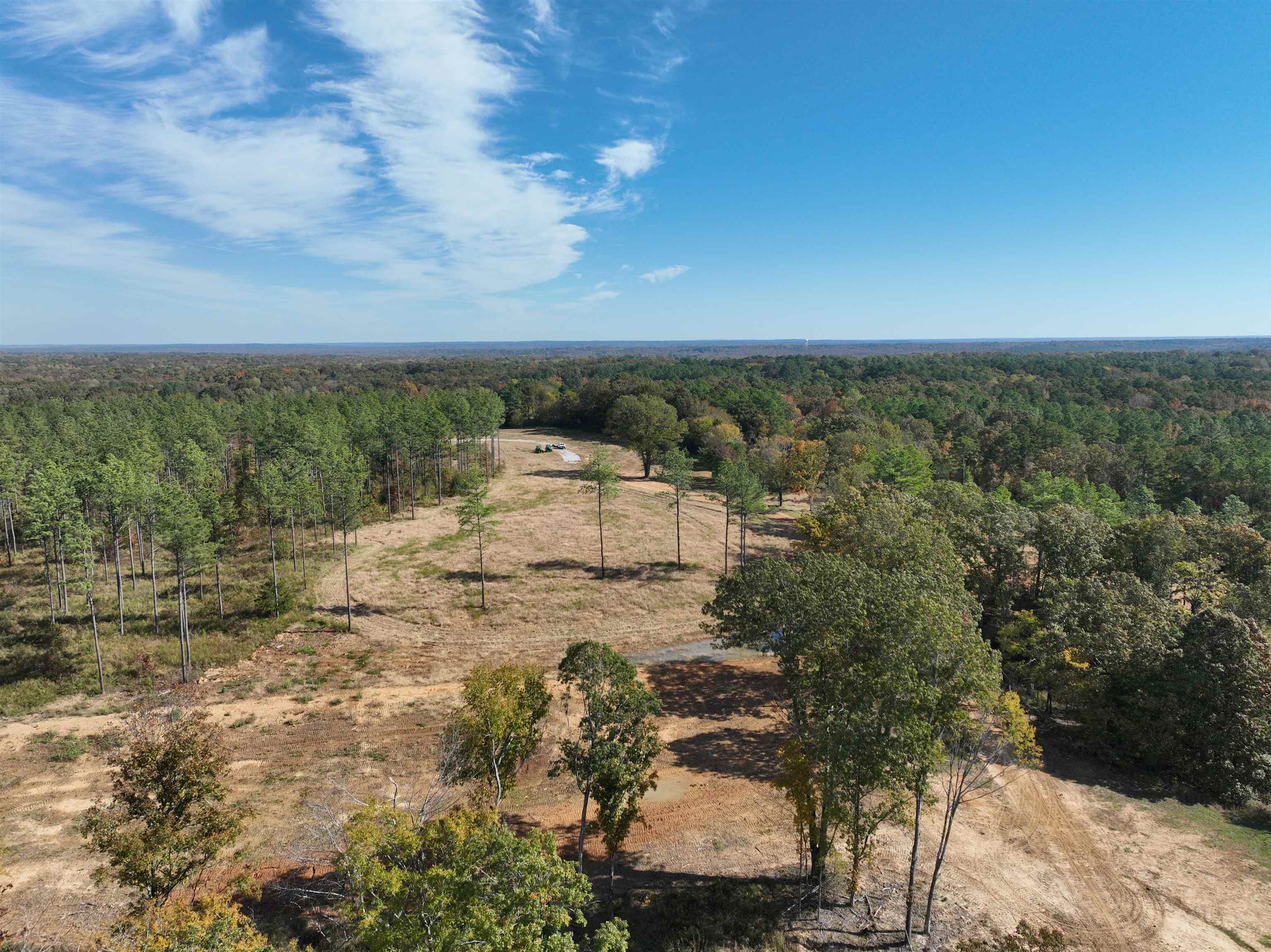 a view of a city with an outdoor space