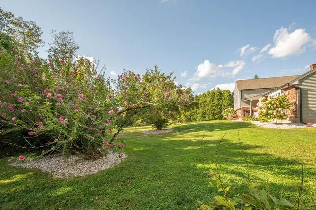 a view of a golf course with a lake